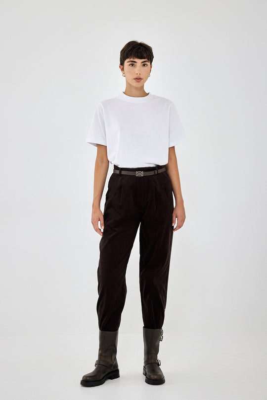 Corduroy Tapered Pants - Dé Rococo