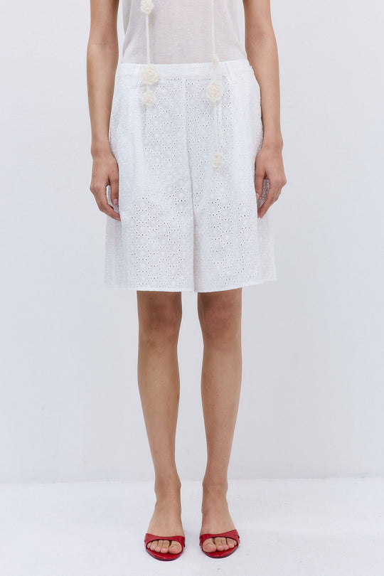 Embroidered Bermuda Shorts