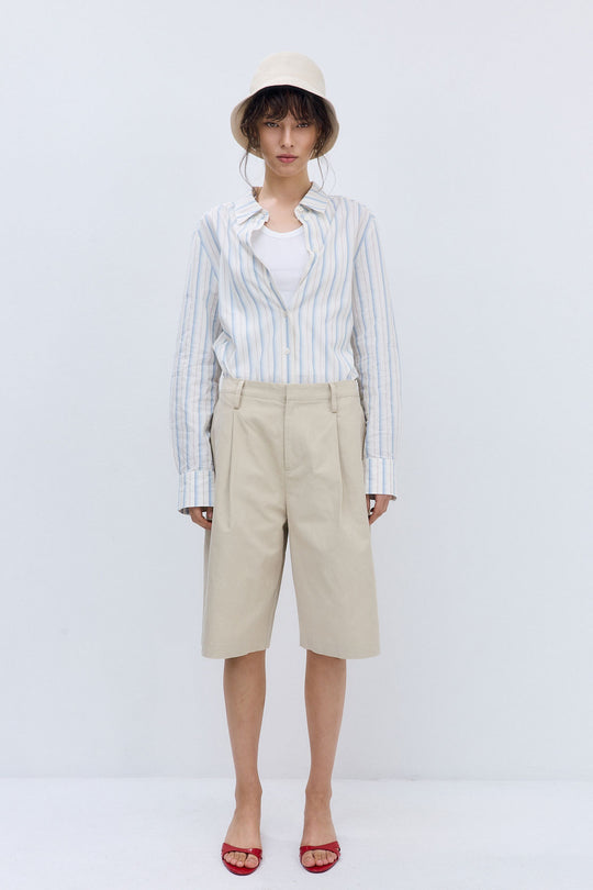 Mid Rise Bermuda Shorts