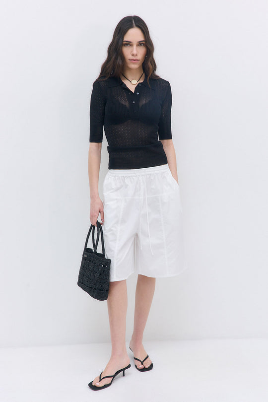 Sheer Crochet Polo - Dé Rococo