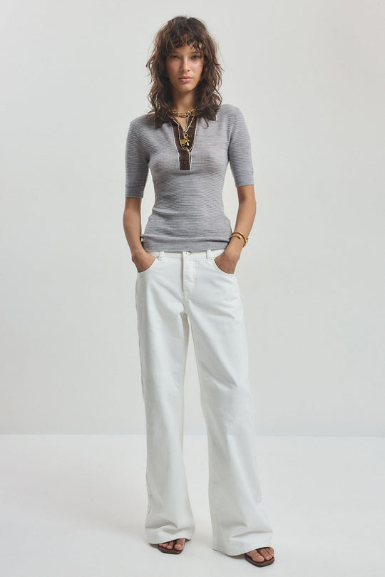 Merino Wool Knitted Polo