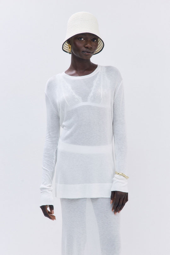 Semi Sheer Long Sleeve