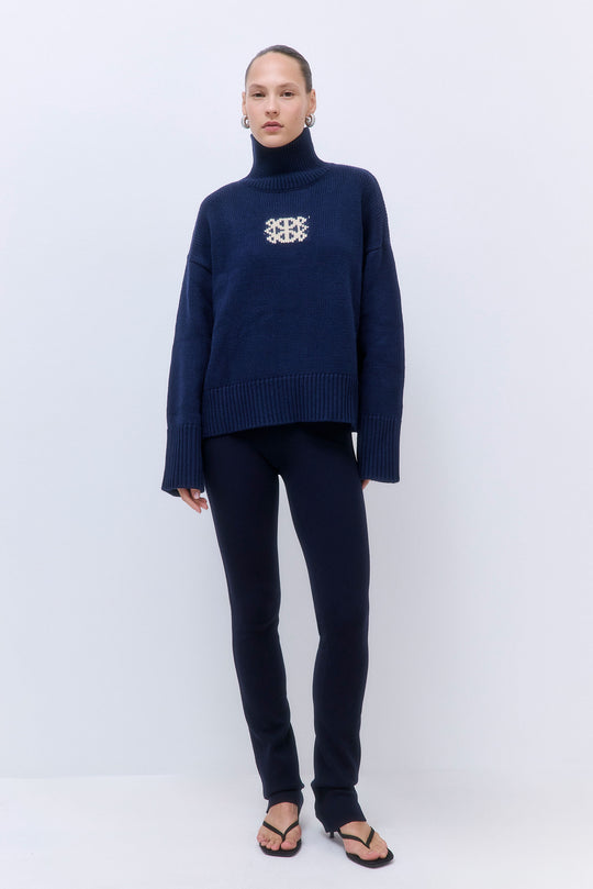 Turtleneck Intarsia Jumper