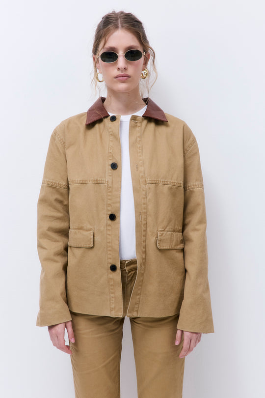 Washed Oversized Barn Jacket