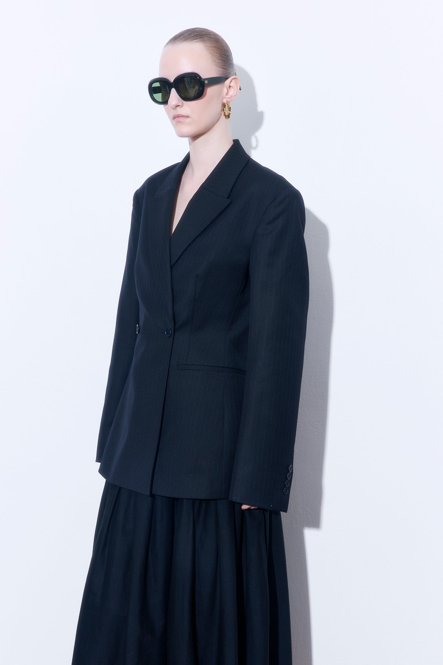 Pin Striped Tailored Hourglass Jacket