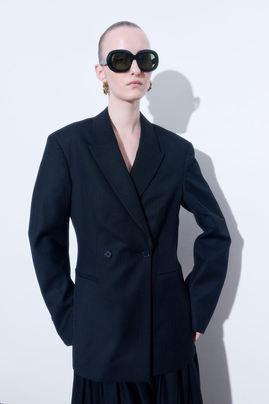 Pin Striped Tailored Hourglass Jacket