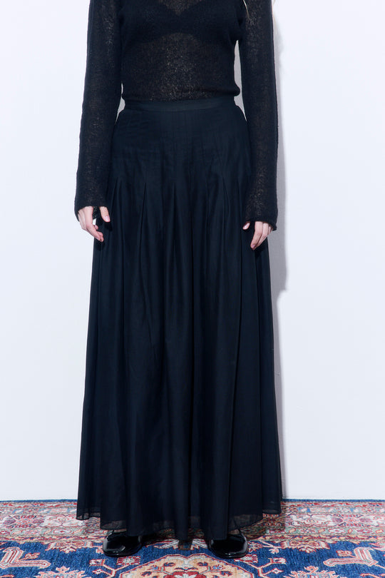 Pleated Maxi Skirt