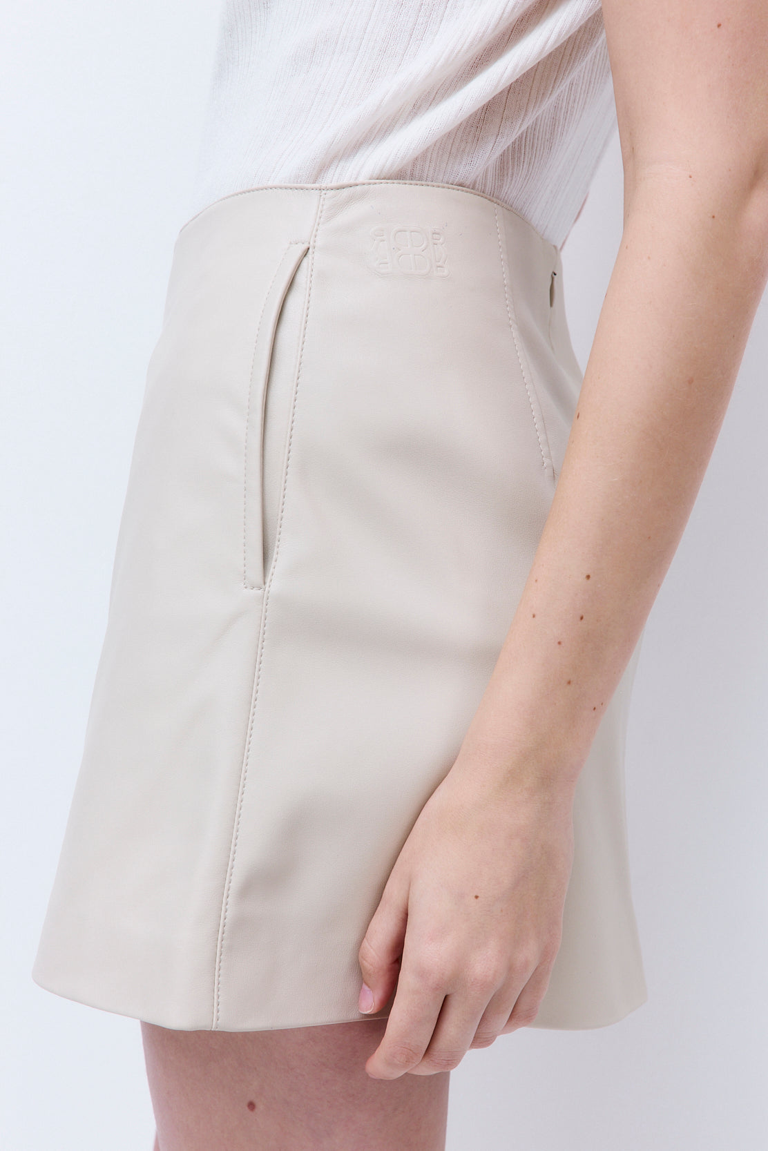 Vegan Leather A Line Skirt