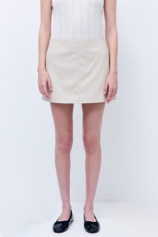 Vegan Leather A Line Skirt