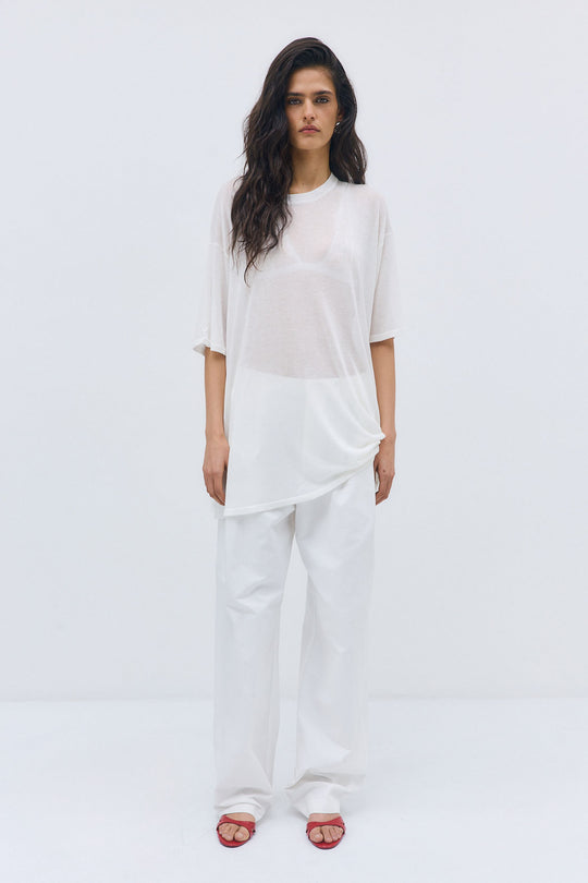 Semi Sheer Oversized Top