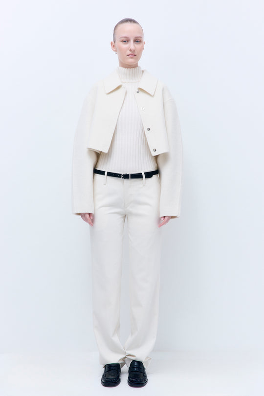 Double Wool Cropped Jacket