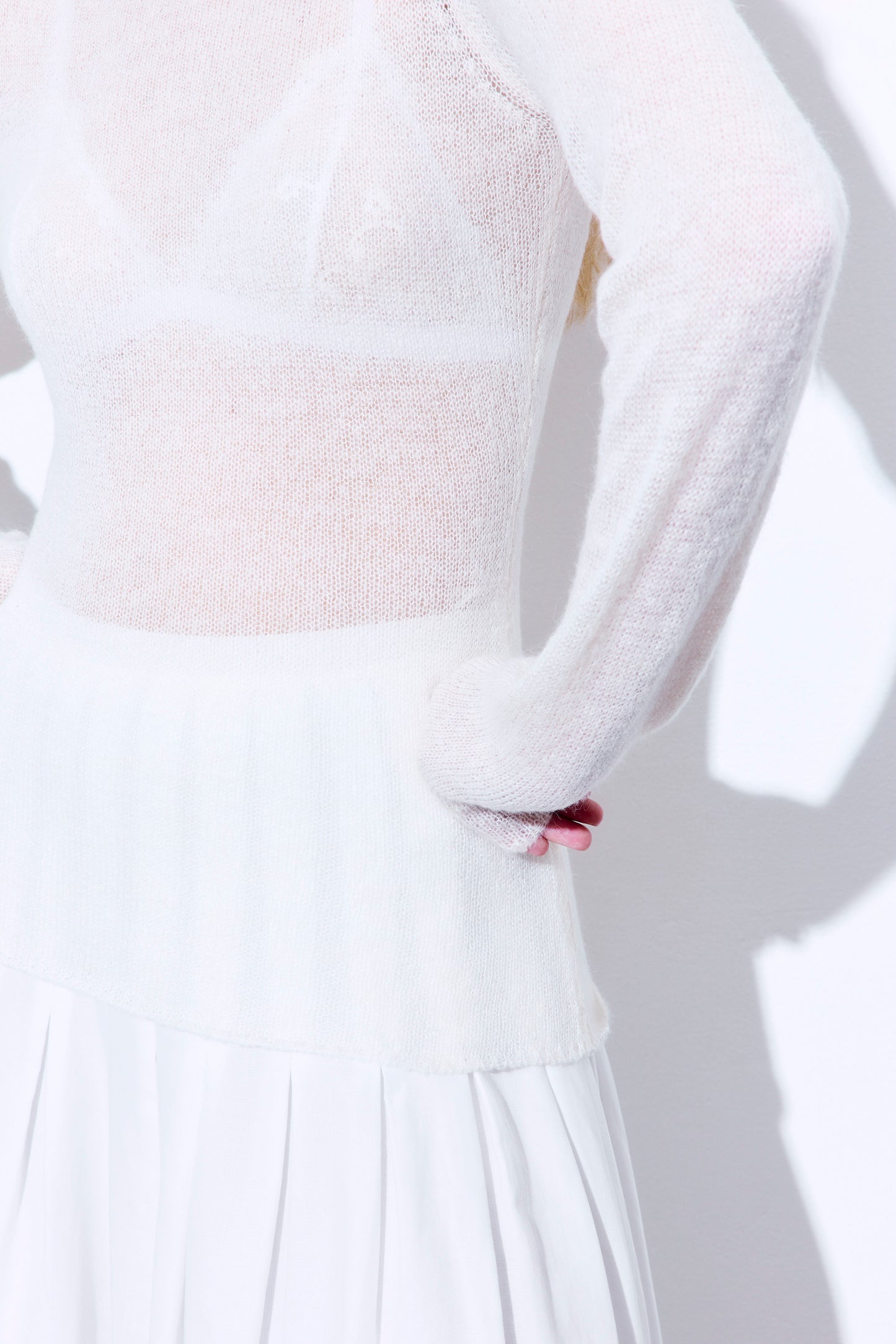 Sheer Boat Neck Long Sleeve