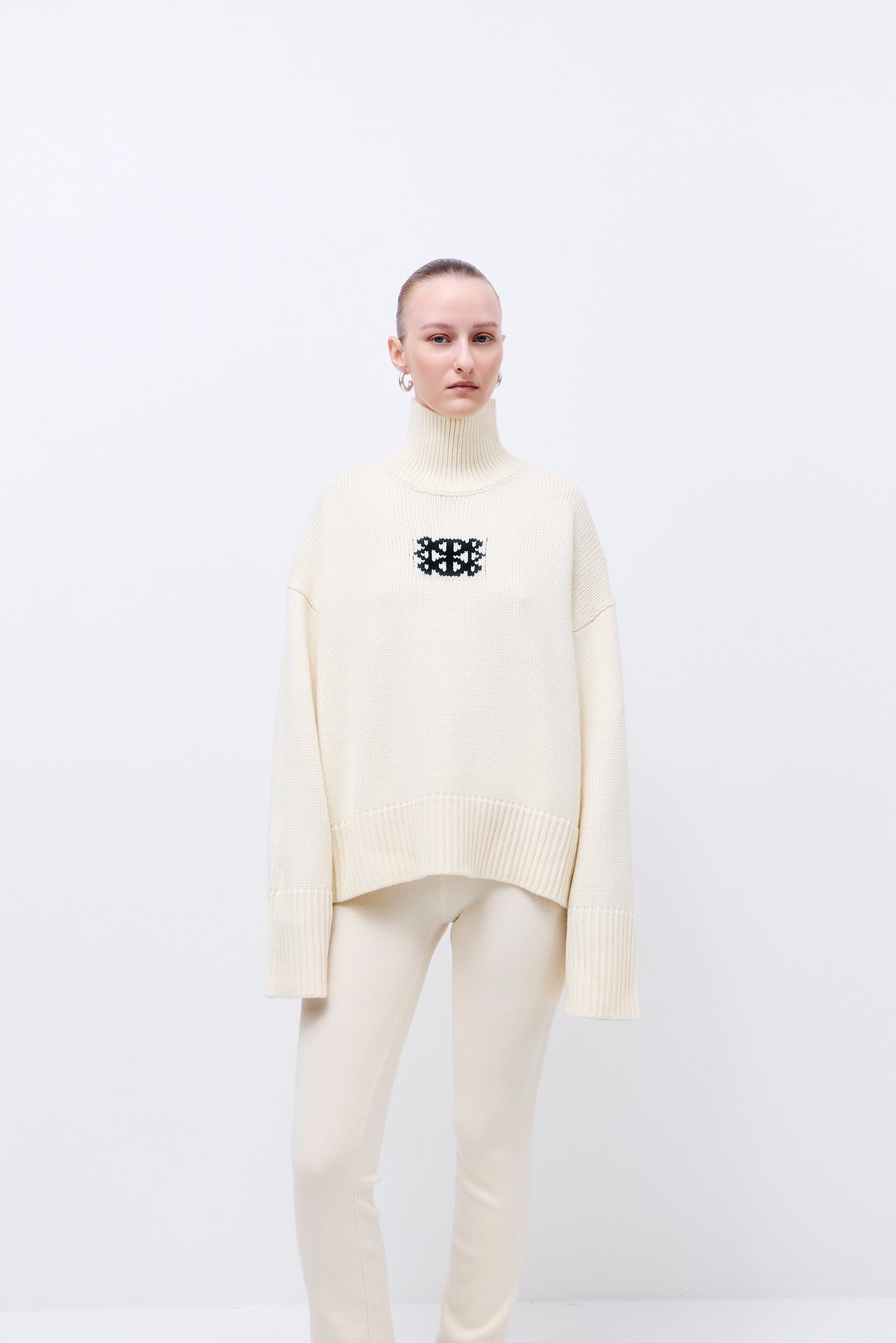 Turtleneck Intarsia Jumper