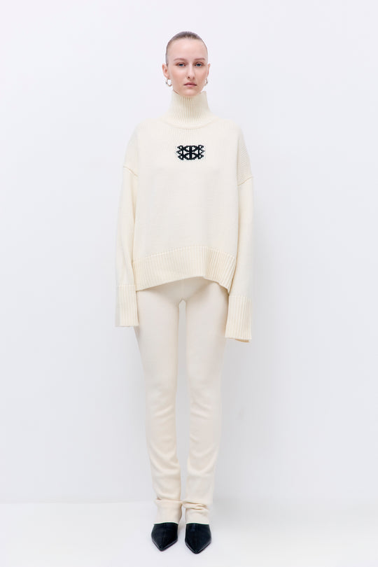 Turtleneck Intarsia Jumper