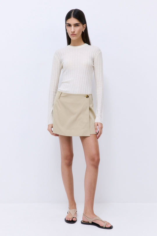 Wrap Trench Mini Skirt