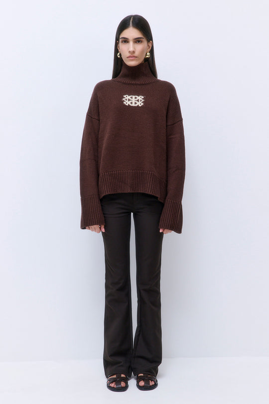 Turtleneck Intarsia Jumper