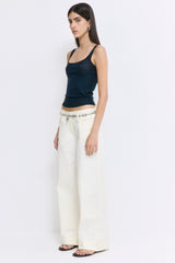 Wide Leg Cotton Pants