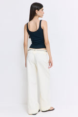 Wide Leg Cotton Pants