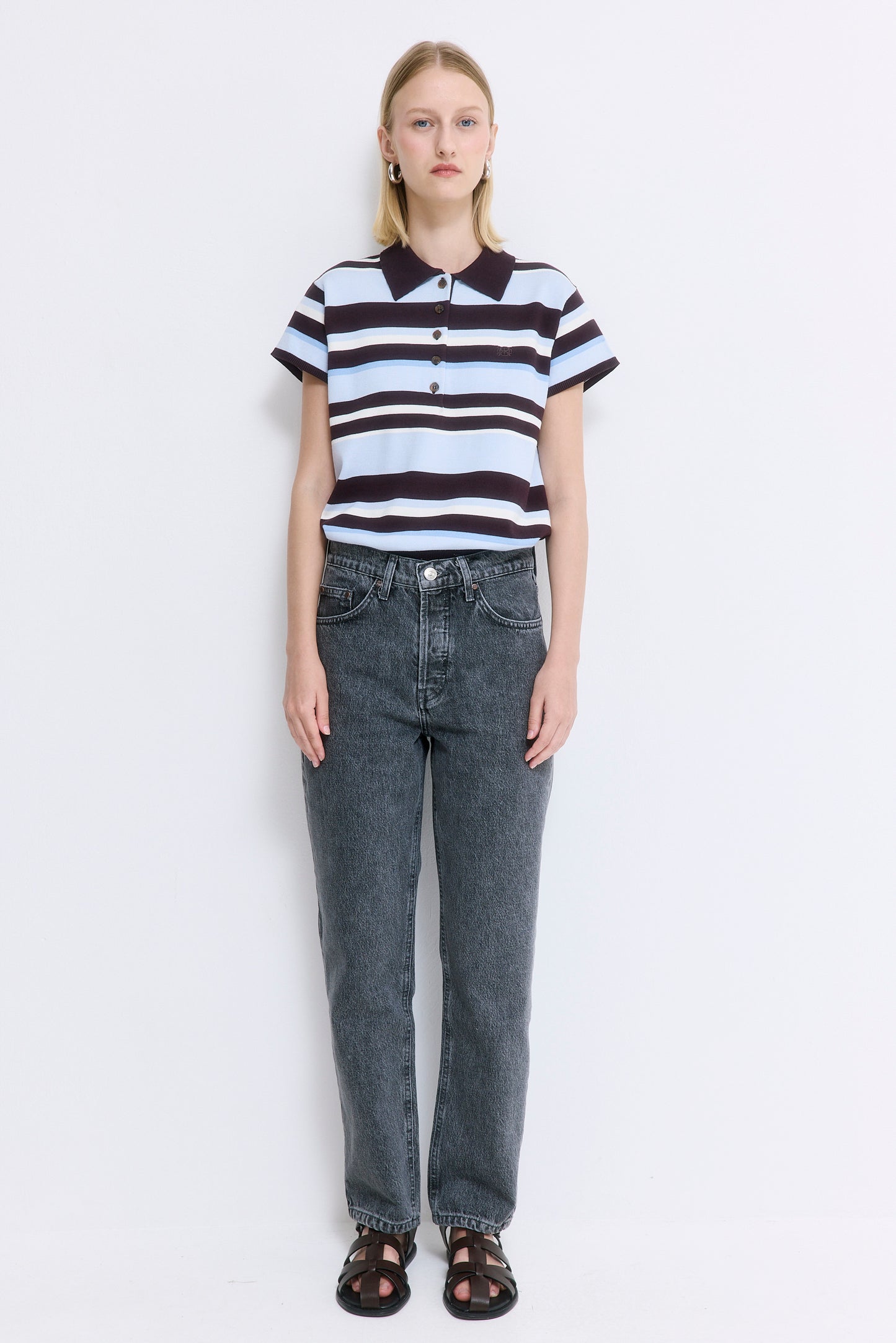No.5| High Waist Straight Cropped Denim