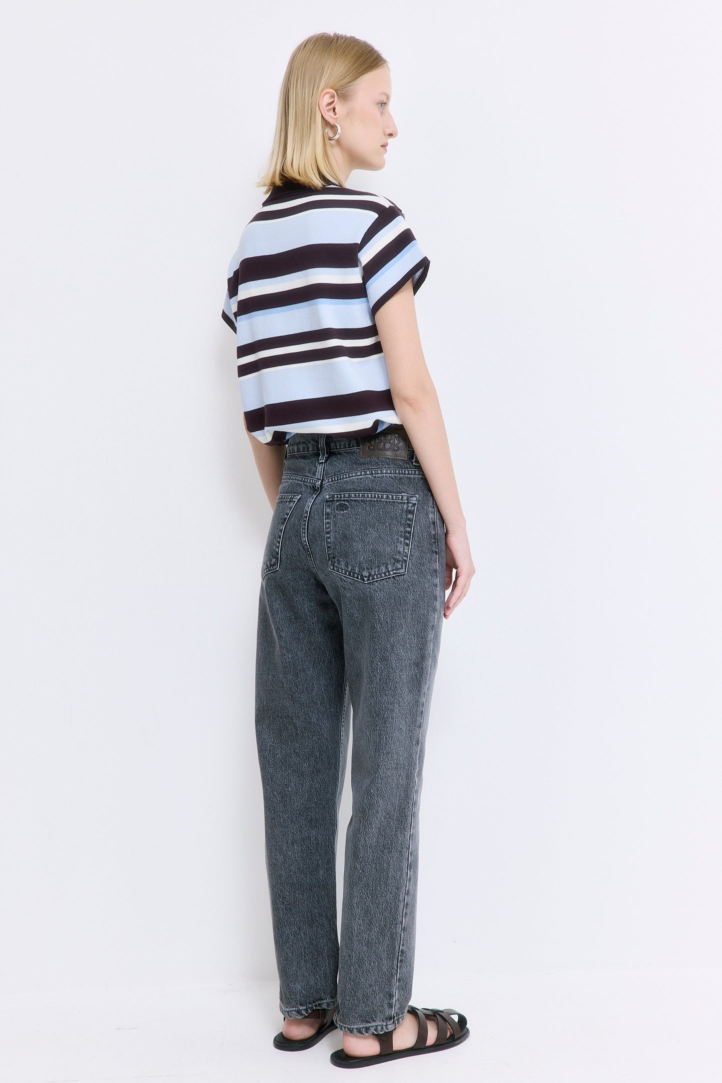 No.5| High Waist Straight Cropped Denim