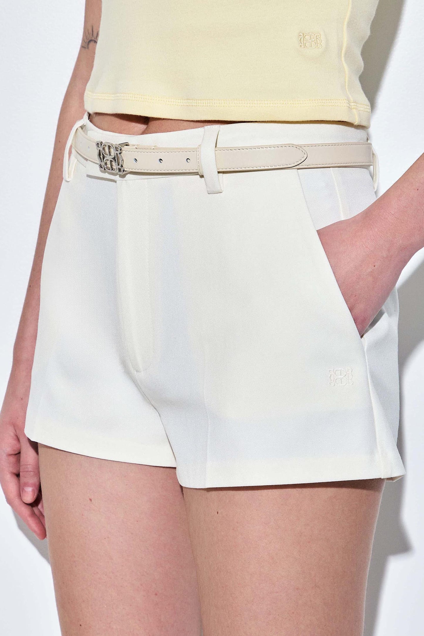 Mid Waisted Tailored Daddy Shorts