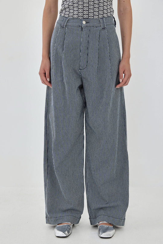Drill Cotton Wide Leg Pants - Dé Rococo