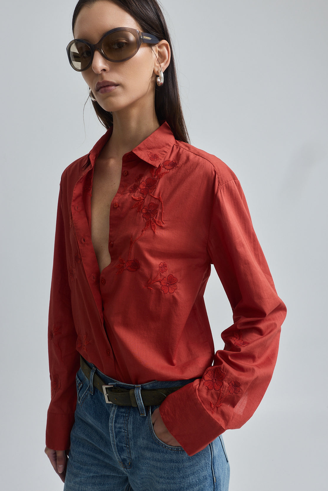 Embroidered Button Down