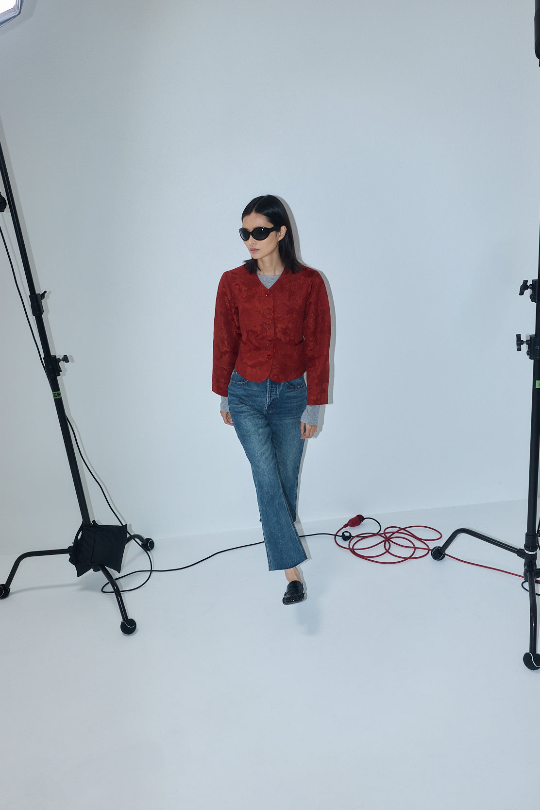 Cropped Jacquard Jacket