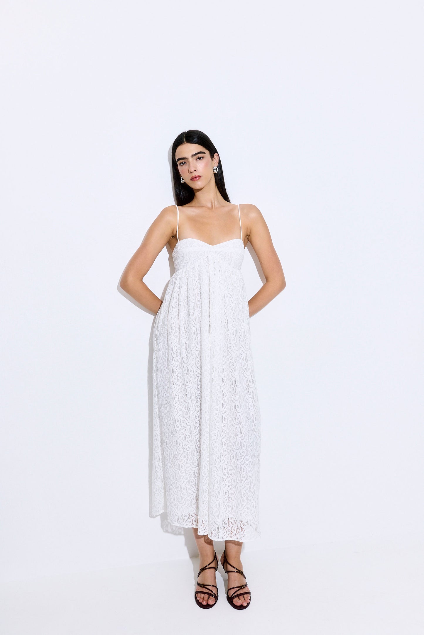Corset Lace Midi Dress