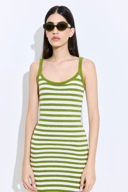 Boucle Strappy Maxi Dress