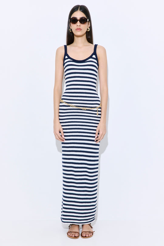 Boucle Strappy Maxi Dress