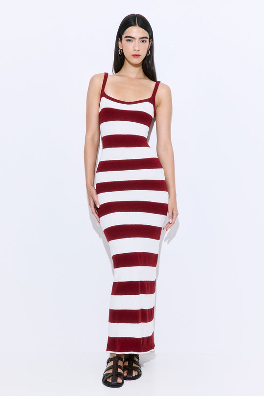 Boucle Strappy Maxi Dress