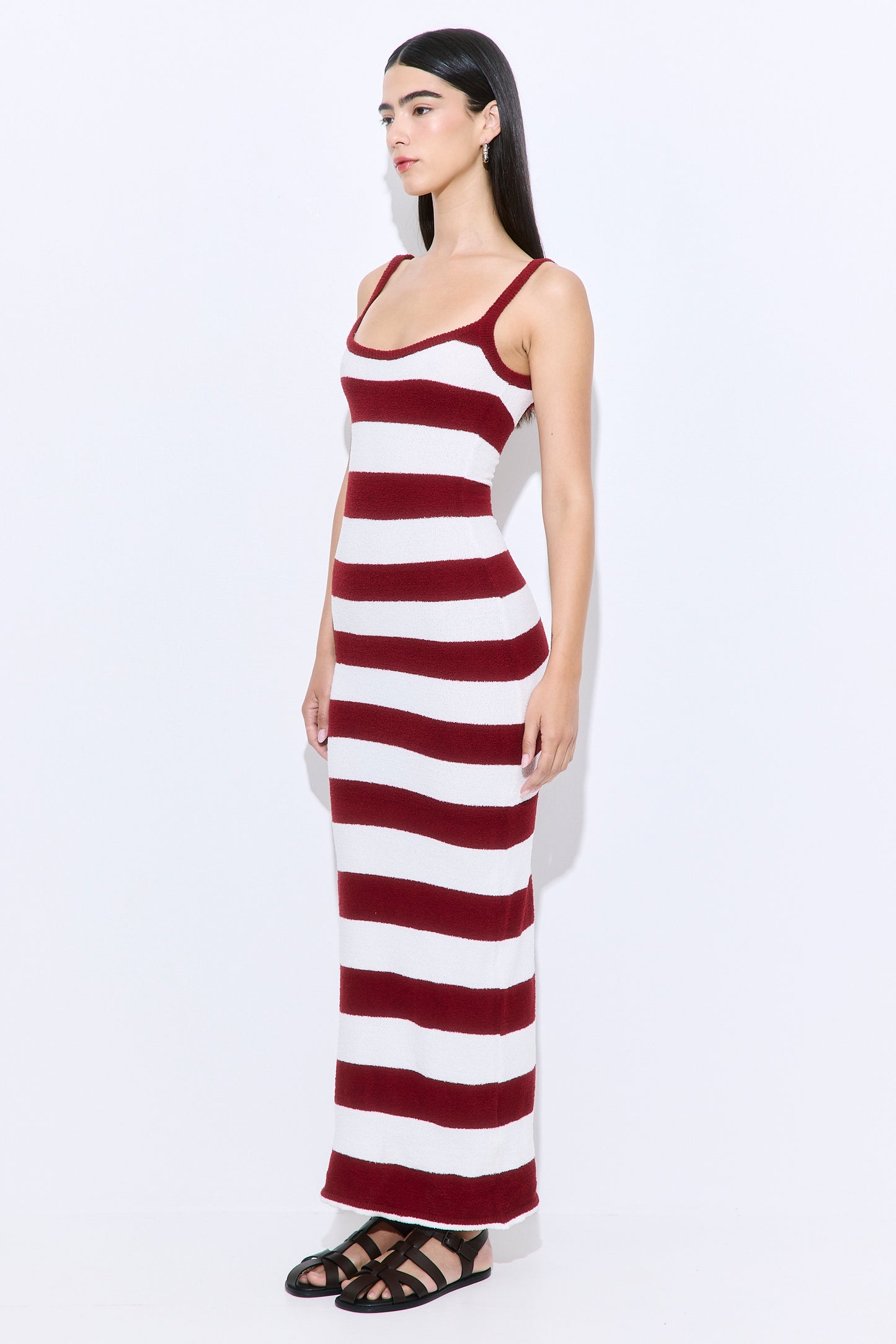 Boucle Strappy Maxi Dress