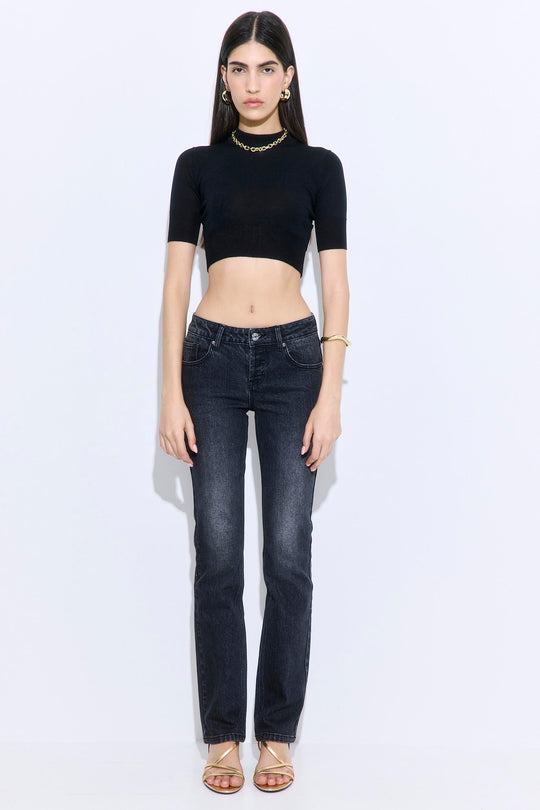 Semi Sheer Cropped Knit