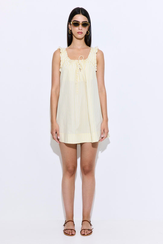 Ruffled Poplin Mini Dress