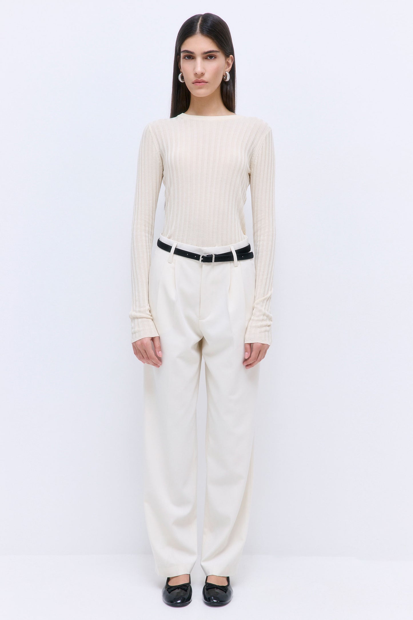 Wide Rib Crew Neck