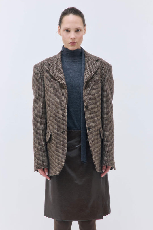 Tailored Wool Plaid Jacket - Dé Rococo