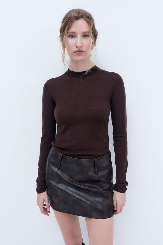 Merino Wool Crewneck Top