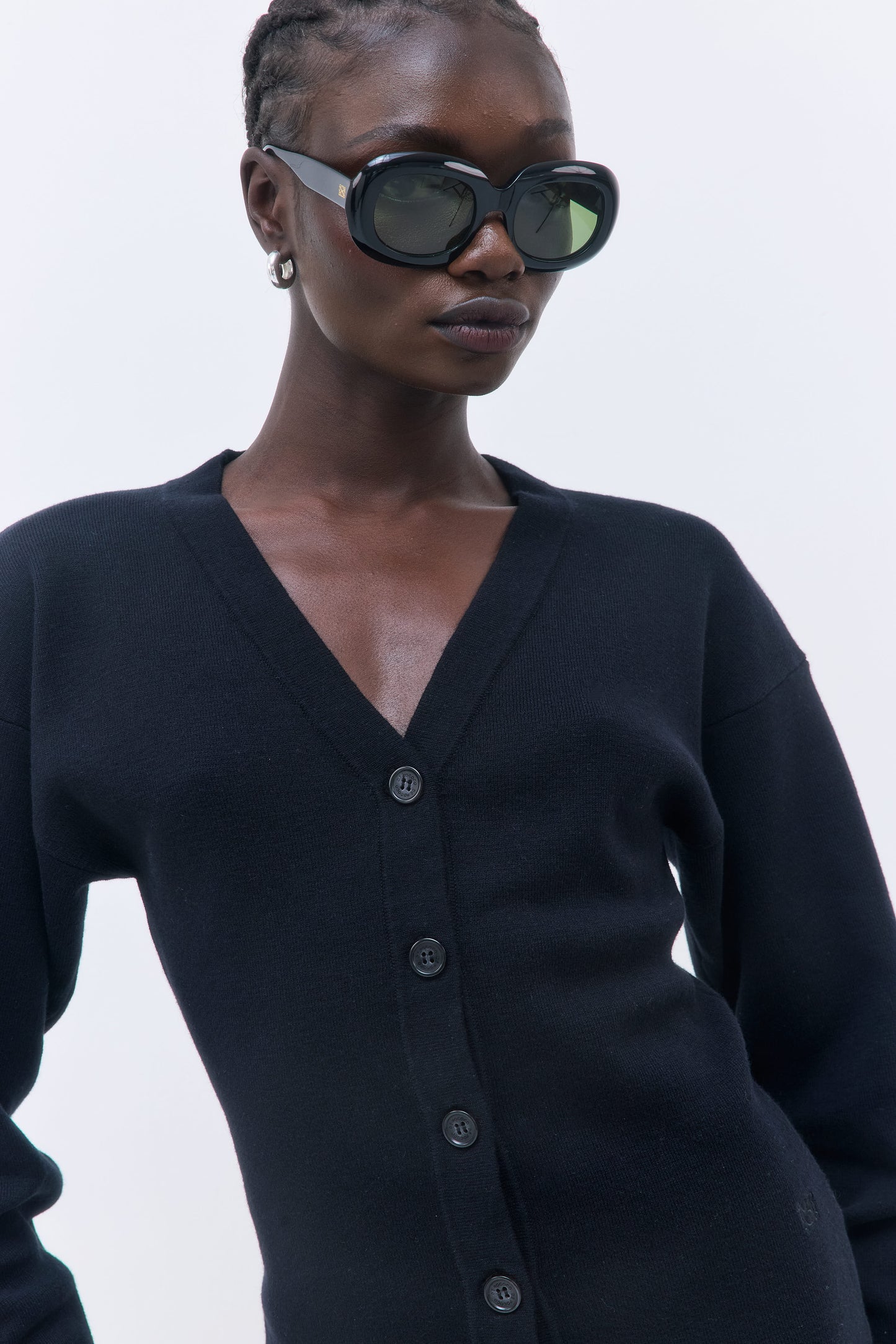 Cinched V Neck Cardigan