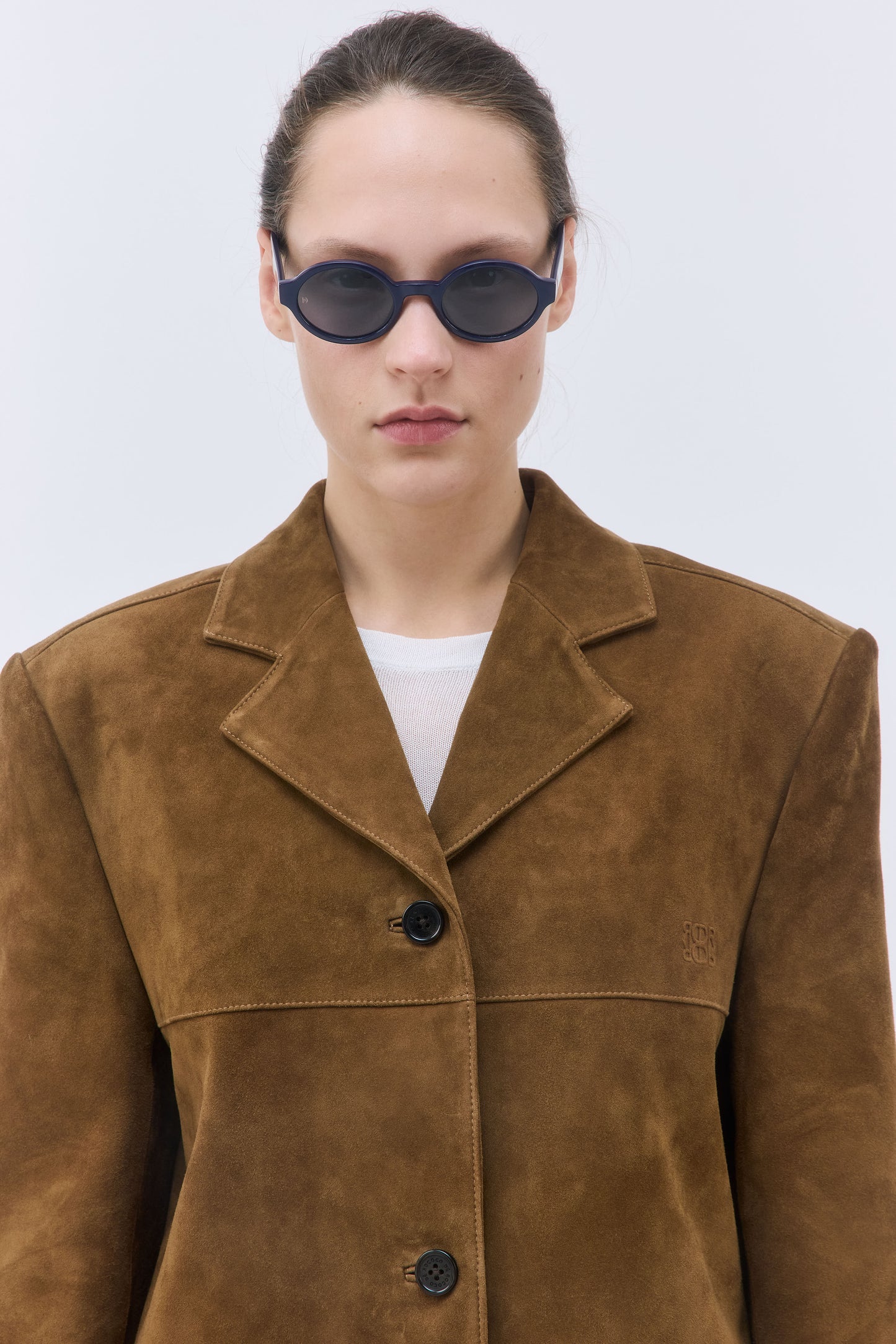 Suede Leather Blazer