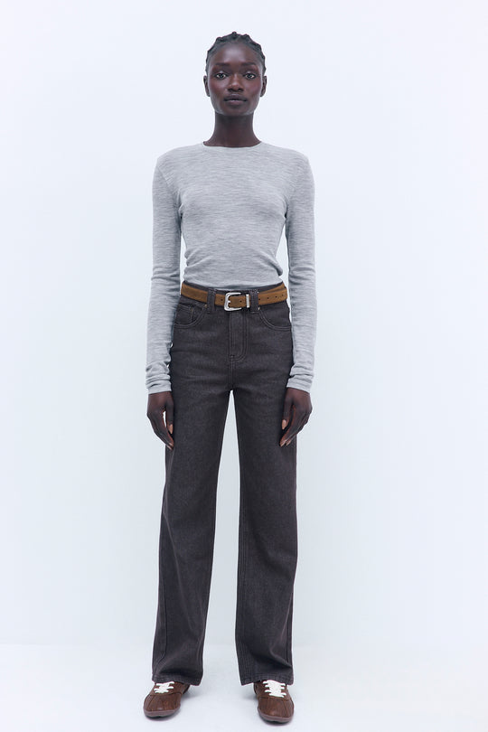 Fitted Thin Wool Long Sleeve