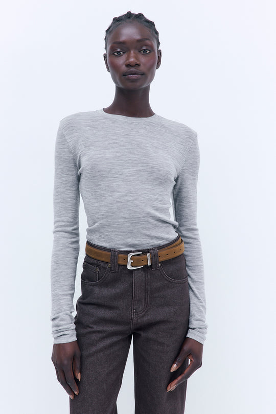 Fitted Thin Wool Long Sleeve