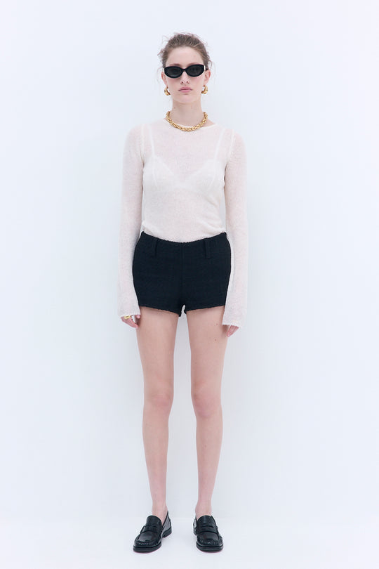 Tweed Micro Mini Shorts