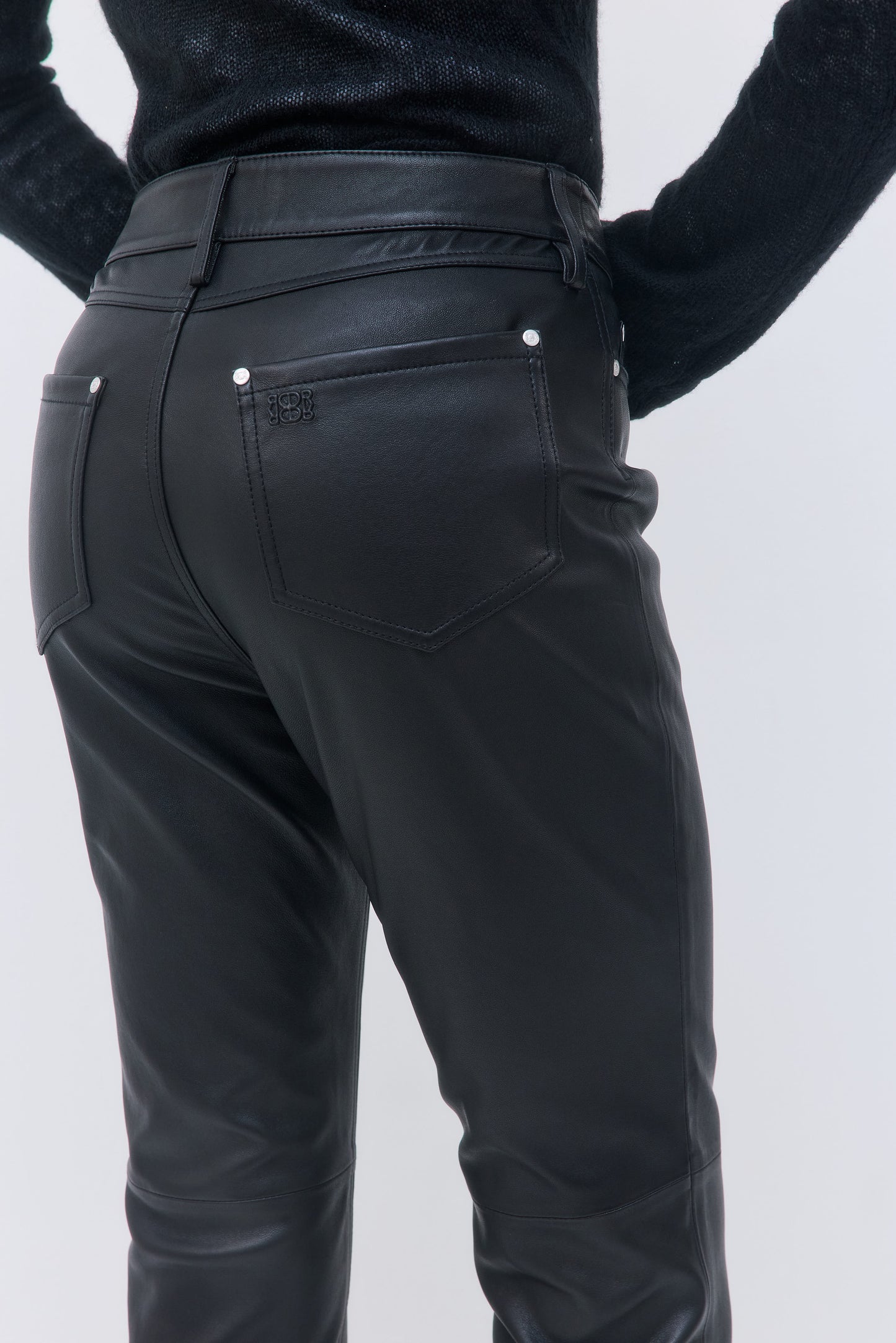High Rise Leather Pants