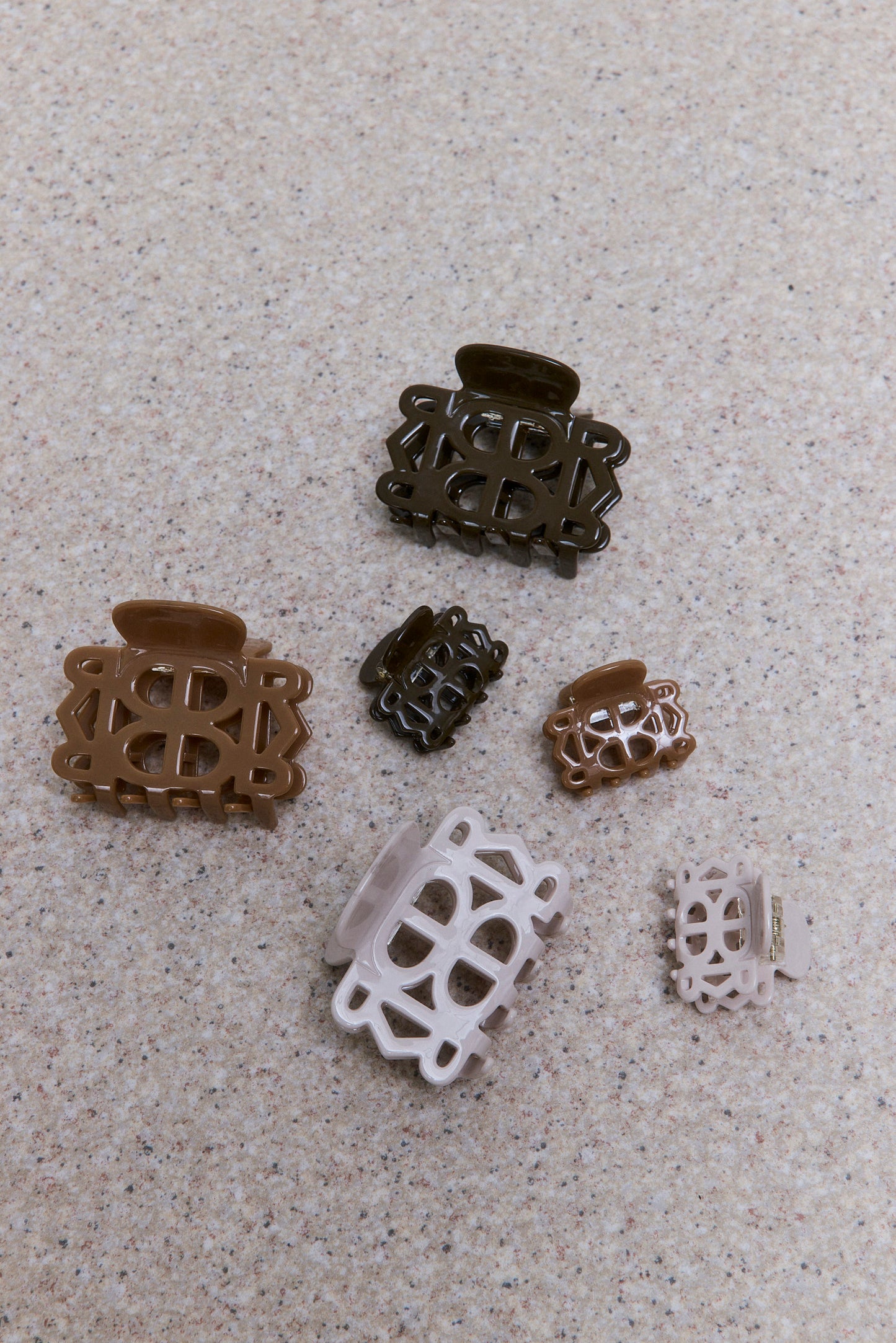 3 Piece Mini Claw Clip Set - Dé Rococo