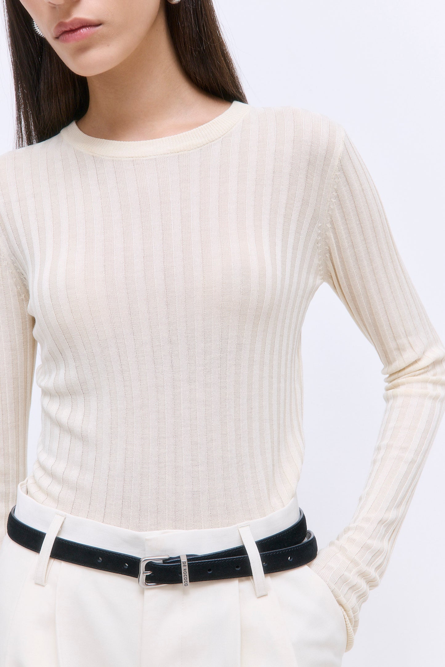 Wide Rib Crew Neck