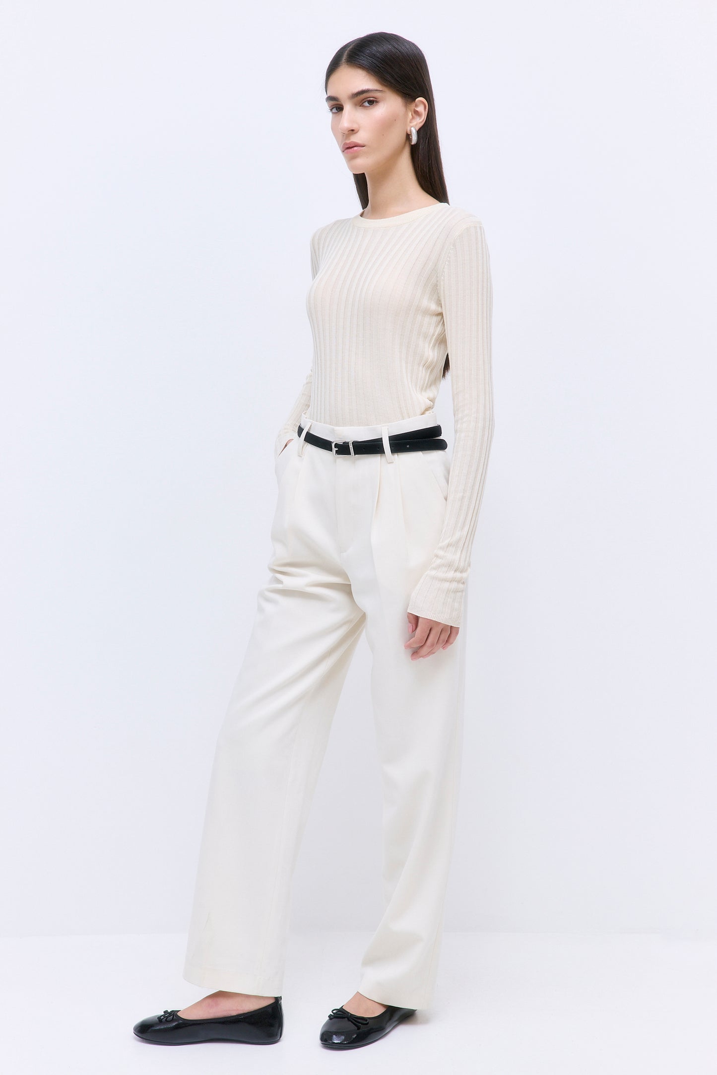Wide Rib Crew Neck