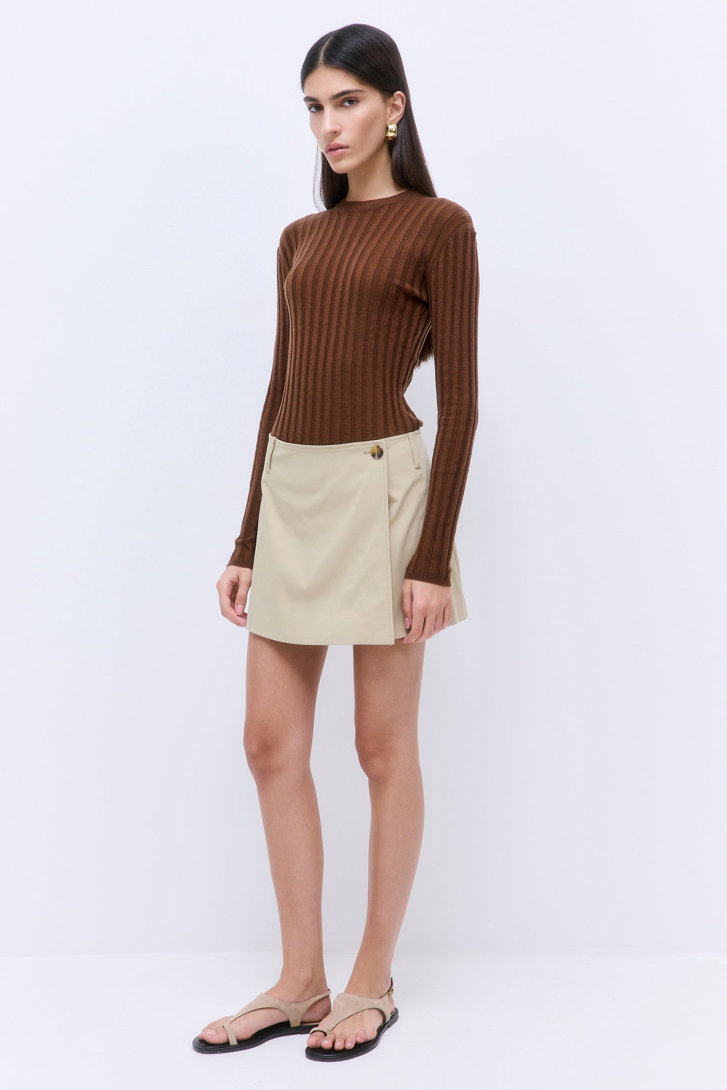 Soft Ribbed Crew Neck