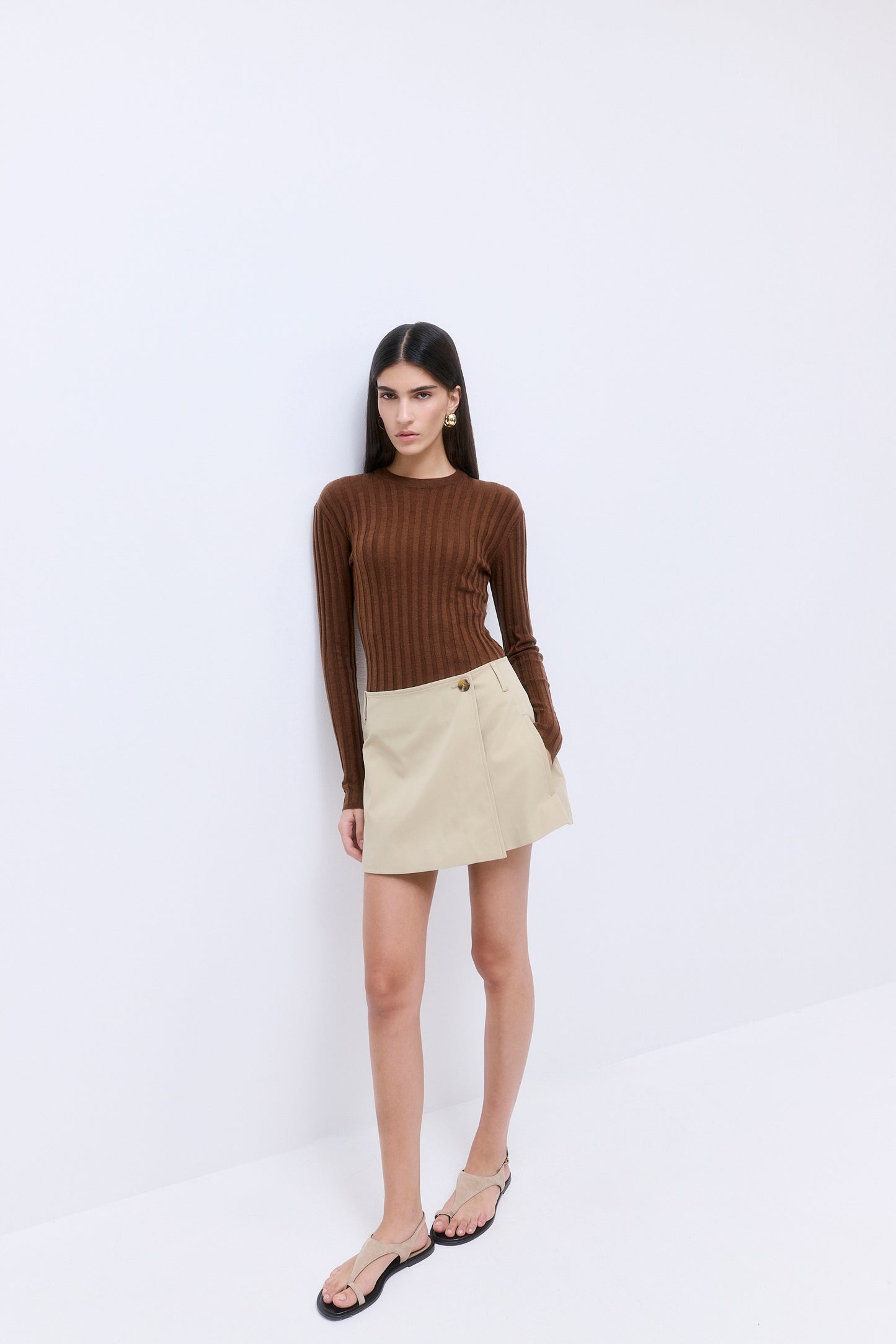 Soft Ribbed Crew Neck