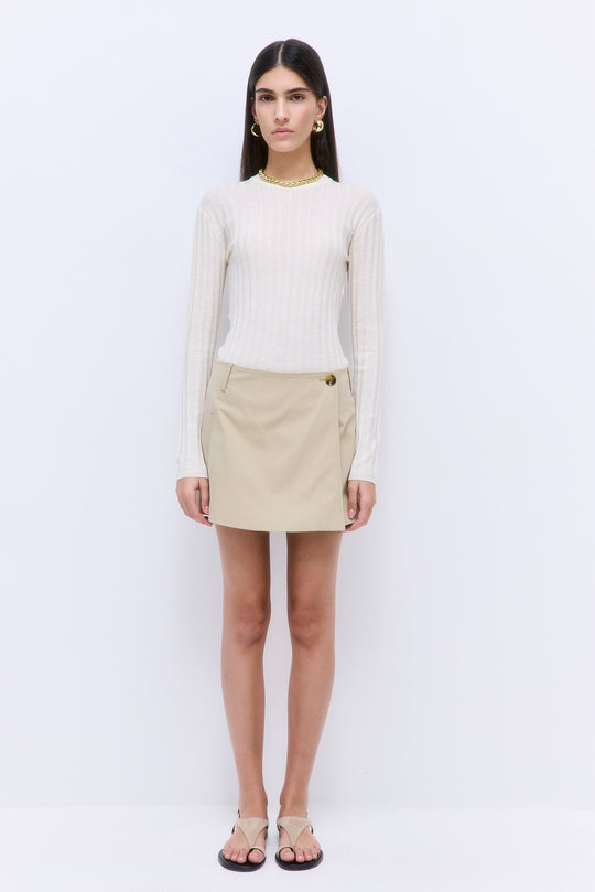 Soft Ribbed Crew Neck